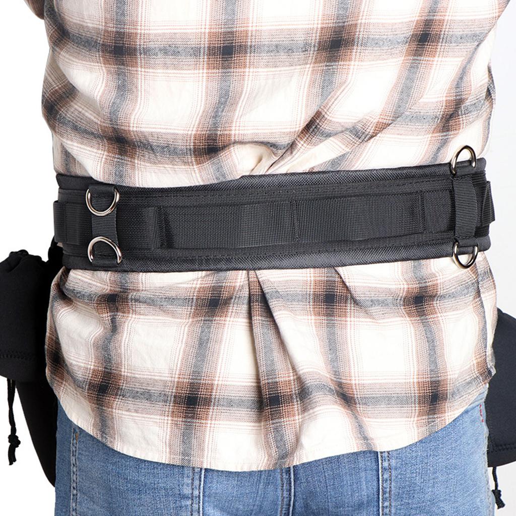 Professional Photography Waist Belt Heavy weight Nylon Strap For Camera Gear Secure D Rings Attachment Travel Adventure