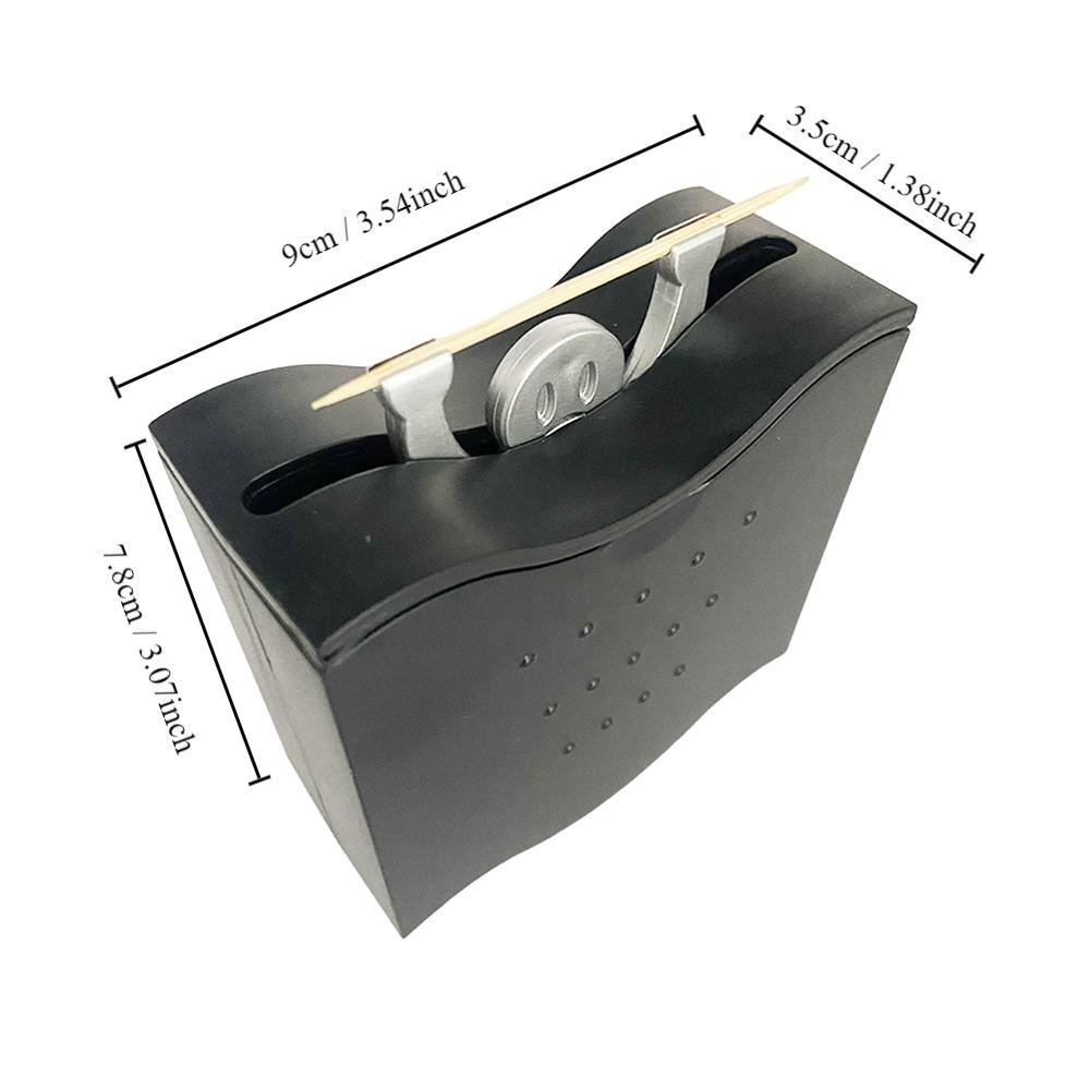 Plastic Toothpick Holders Black Toothpick Storage Case Portable Toothpicks Dispenser Box  Office