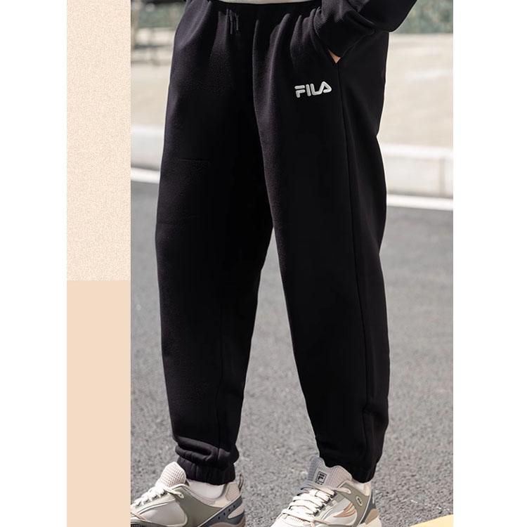 New FILA Casual Pants Men's Jet Black F51M339698FBK