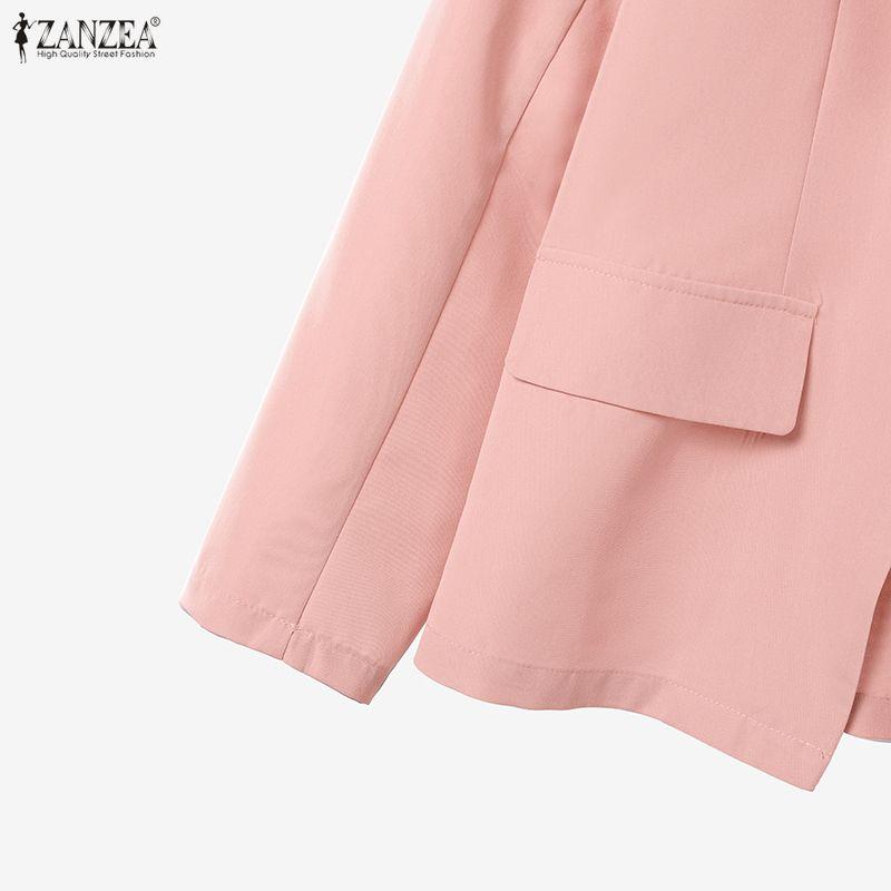 ZANZEA Women Long Sleeve Blazer and Pants Casual Two Piece Suit Sets