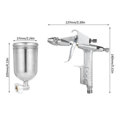 Mini spruzzatore di vernice ad aria per macchina a spruzzo a bassa pressione ad alto volume con ugello da 0,5 mm, tazza da 150 cc