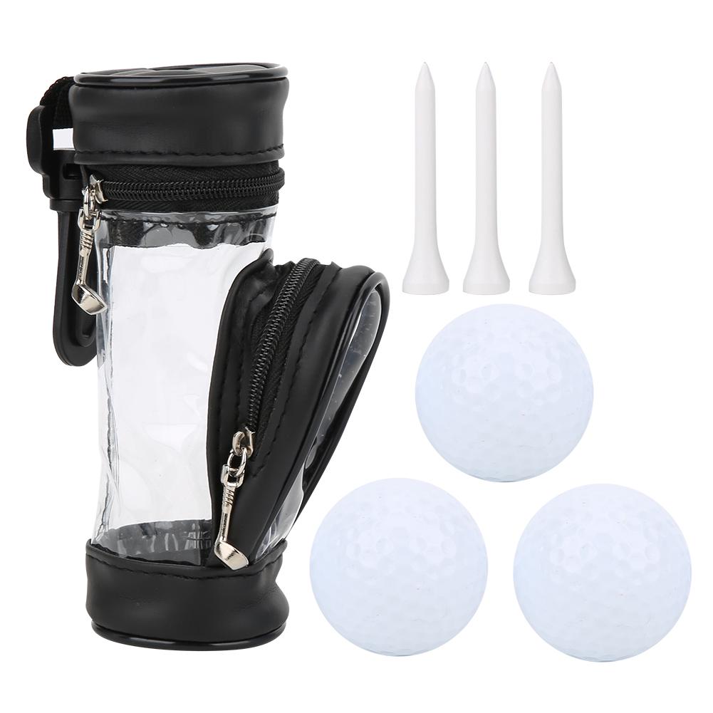 

Leather Golf Ball Tee Accessory Tool Bag Multifunction Carrying Storage Waist Pouch