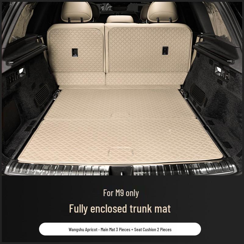 Full Coverage Nappa Leather Trunk and Backrest Mat for 2024/25 AITO M9 Five/Six-Seater