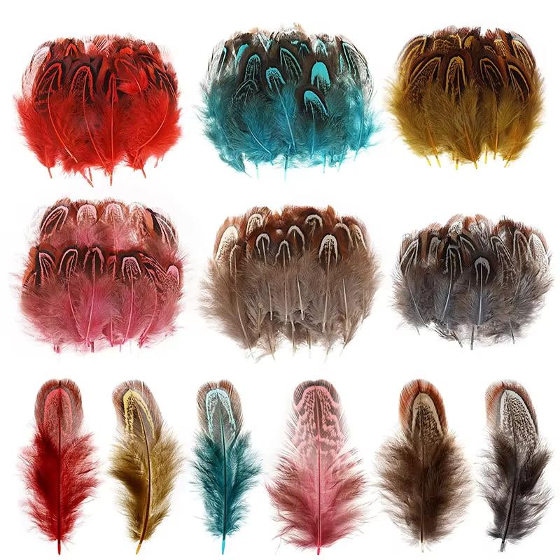 100Pcs Pheasant Chicken Feathers for DIY Earrings Jewelry Making Dream Catcher Wedding Centerpiece Decor Crafts Accessories