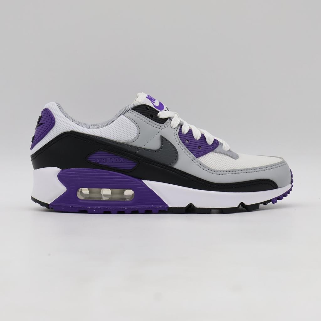 DH8010-110 Nike Air Max 90 White Black Wolf Grey Iron Grey (Women's)