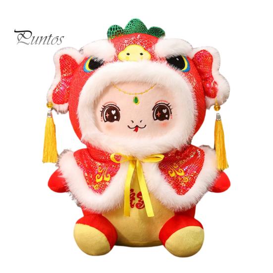 

Плюшевая кукла змея 2025 год змеи чучело китайского новогоднего украшения талисман игрушка для весеннего фестиваля декор стола символ удачи 20cm красный