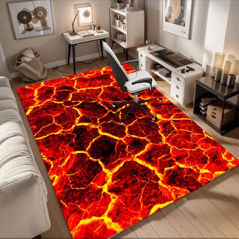 

Lava Texture Print Fabric by the Yard - Volcano Eruption Pattern for Quilting, Sewing, Crafting & Home Decor (3 Yards)Office Mat Perfect for 60cm by 90cm