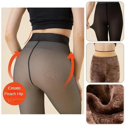 Winter Sexy Thermostrumpfhose Damen Fleece Strumpfhose Damen Durchscheinende Fake Thermostrümpfe Winter Warme Leggings Fleece Panty