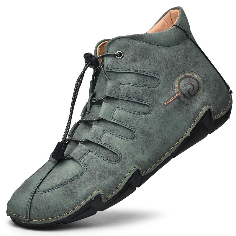 

Мужские классические зимние теплые кожаные сноубутсы, осенние мужские ботильоны, уличные водонепроницаемые мужские кроссовки, противоскользящие износостойкие ботинки 48 армия зеленый