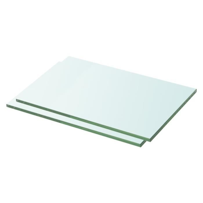 VidaXL Panneaux d'étagère 2 pcs Verre Transparent 30 x 15 cm