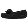UGG Leisure Fluff Bow Mini Loafers 'Tan Velvet Black' Women's 1138650