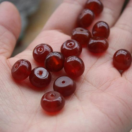 Handmade Natural Red Agate and Yellow Chalcedony Abacus Spacer Beads for DIY Bracelets