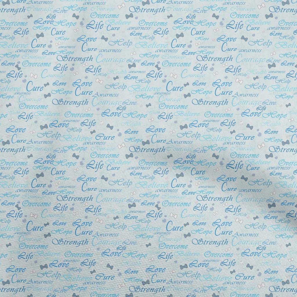 oneOone Cotton Flex Light Blue Fabric Text Sewing Craft Projects Fabric Prints By Yard 40 Inch