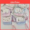 Cotton Small Floral Travel Storage Case For Ccd Camera And Makeup Keepsakes
