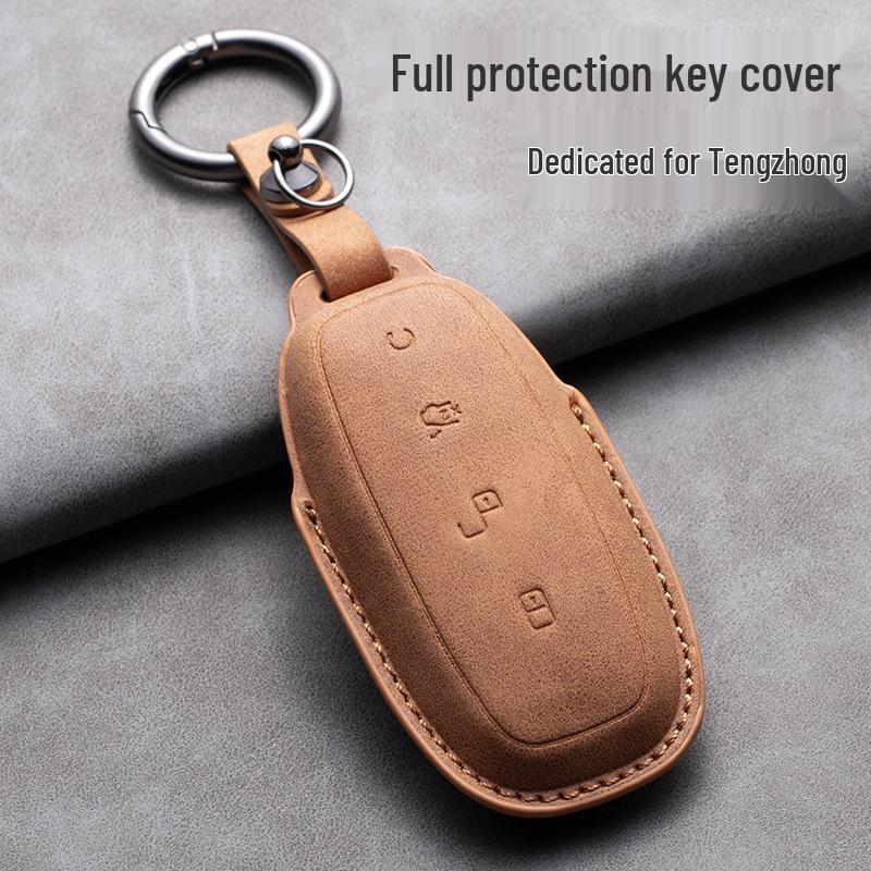 2022 Denza D9 Key Case: Woolen Leather Full Cover for Model N7 EV/DM-i PHEV