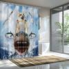 Adventurous Dog On Shark Bath Curtain - Fun & Quirky Design, Waterproof Home Decor Adds Playful Charm To Your Bathroom