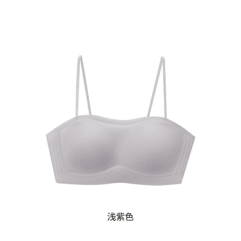 Invisible liquid foundation, strapless underwear, women's thin non-slip and seamless tube top, breast jelly strip, chest wrap bra cover