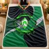 Flannel BlanketWerder Bremen Football Warm Soft Throw Blanket for Indoor Sofa Bed Living Room Use