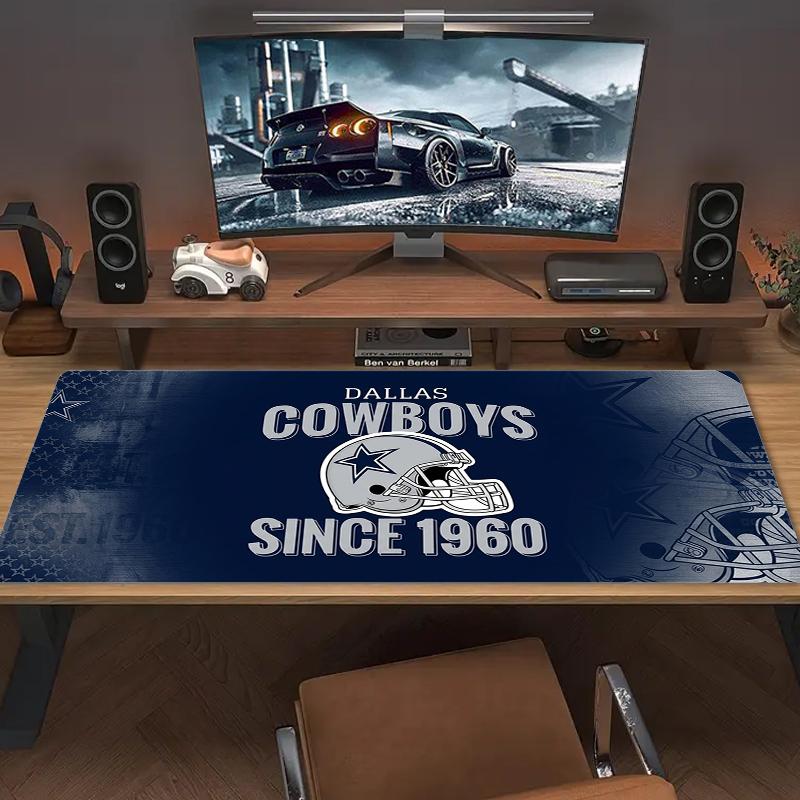 Dallas Cowboys Mauspad Großes Gaming-Tischkissen Rutschfestes Laptop-Tablet Großes Mauspadd XXL-Matte Mini-PC-Spielmatte Mit Verriegelungskante