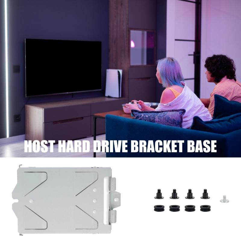 Gaming Accessory for Console Hard Disk Drive Base Bracket HDD Mounting Bracket Hard Drive Tray Metal Holder with Screw