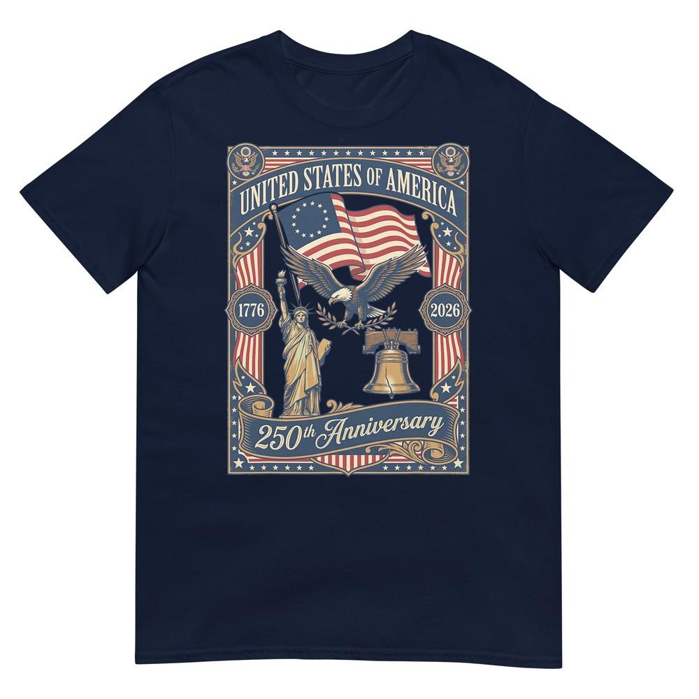 250 Years American Flag 250th Anniversary Usa Eagle Liberty TShirt S