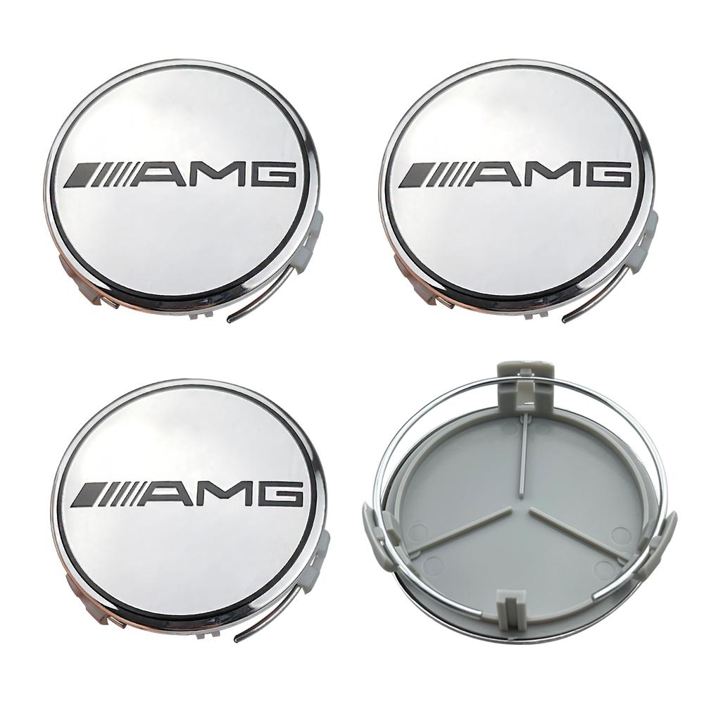 4pcs 75mm Emblem Car Wheel Center Cover Hub Cap Badge For Mercedes Benz AMG A B C E G CLA GLK CLASS W221 W212 W176 W205 W177 CR1