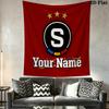 AC Sparta Praha Custom Name Wall Tapestry Aesthetic Wall Hanging Printed Fabric Blanket Decorative Tapestries for Bedroom Living Room Home Decor