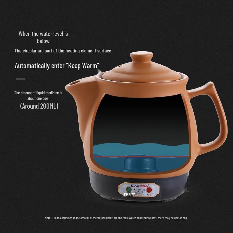 Children's Mini Ceramic Decoction Pot - 1.2L Electric Sand Pot for Traditional Chinese Medicine