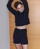 Mohe Cozy Short Knit Pants _ Navy
