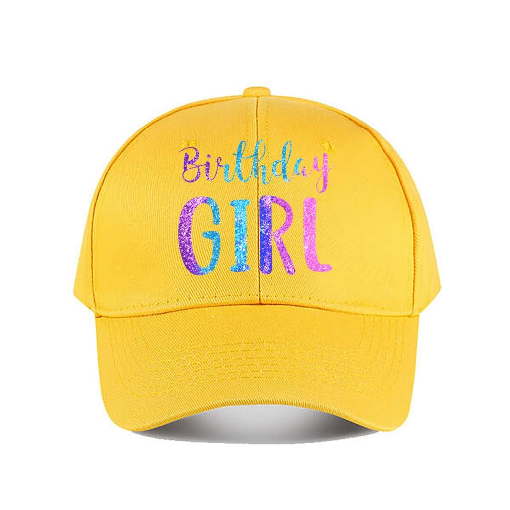 Glitter Gradient Birthday Girl Party Decor Baseball Cap Fashion Unisex Sunhat Womens Outdoor Sports