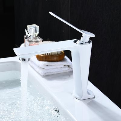 Bathroom Black lavatory Basin Faucet hot and cold Crane Brass sink mixer White Sink Faucet Single Handle water faucet