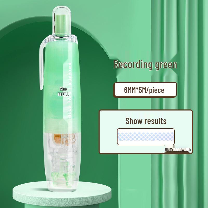 Press-on Dot Glue: Longli Correction Tape Style, Double-Sided Cute Small Strong Glue Stick.