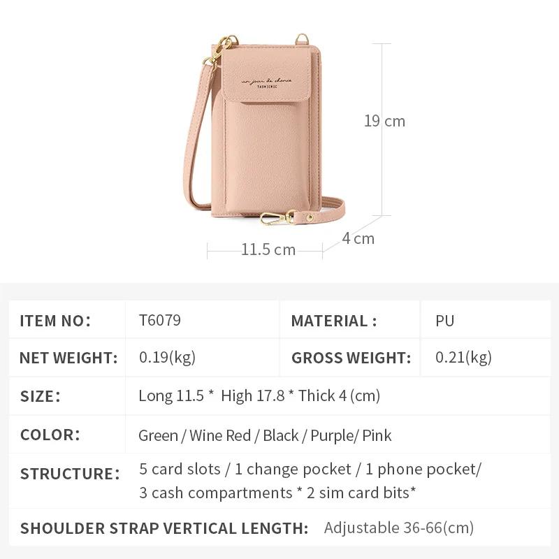 Elegant Double-layer Leather Mobile Phone Bag, Large-capacity High-end Women's Crossbody Messenger Commuting Purse Pouch