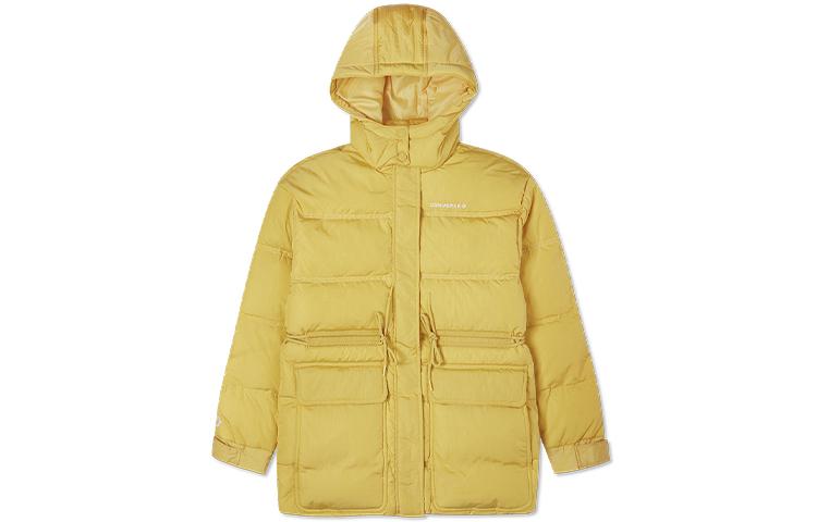 Converse Down Jackets Women s Yellow Hooded Moderate Other 10021994-A03 S