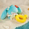 Kawaii Hatsune Miku Summer Duck Float Plush Keychain Miku Merchandise Anime Cartoons Plush Keychain Holiday Gift for Girlfriend