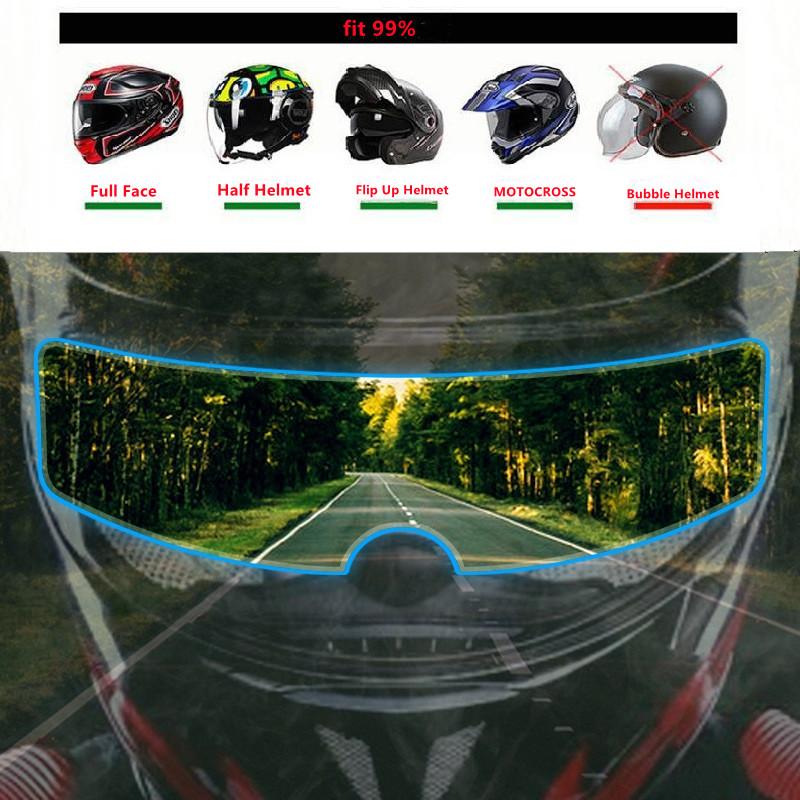 Universal Motorcycle Helmet Anti-fog Film and Rainproof Film Durable Driving Nano Coating Sticker Film Helmet Accessories