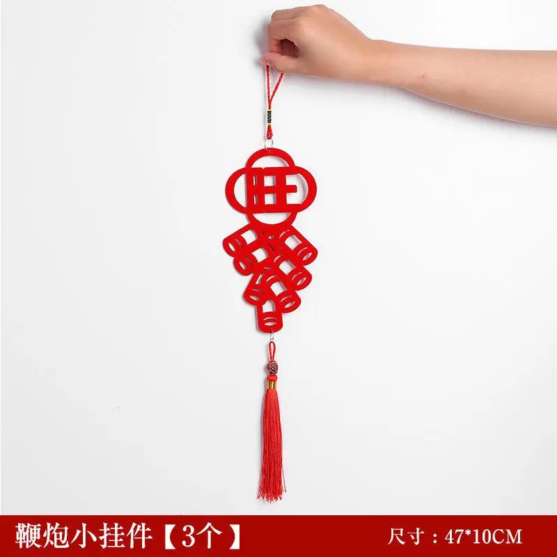 6pcs Happiness Tassels Ornaments Hanging Spring Festival Vintage Red Design Chinese Character Car Decoration Home Popular 2024
