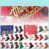 Vibrant Red And Blue Christmas Socks Presented In A Charming Gift Box For Holiday Joy