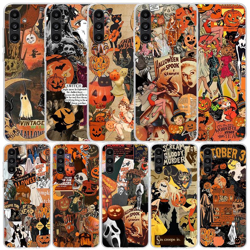Halloween Herbst Kunst Hexe Katze Handyhülle Für Samsung Galaxy A17 A37 A57 A16 A15 A14 A13 A56 A55 A54 A53 A36 A35 A34 A33 A26 A25 A