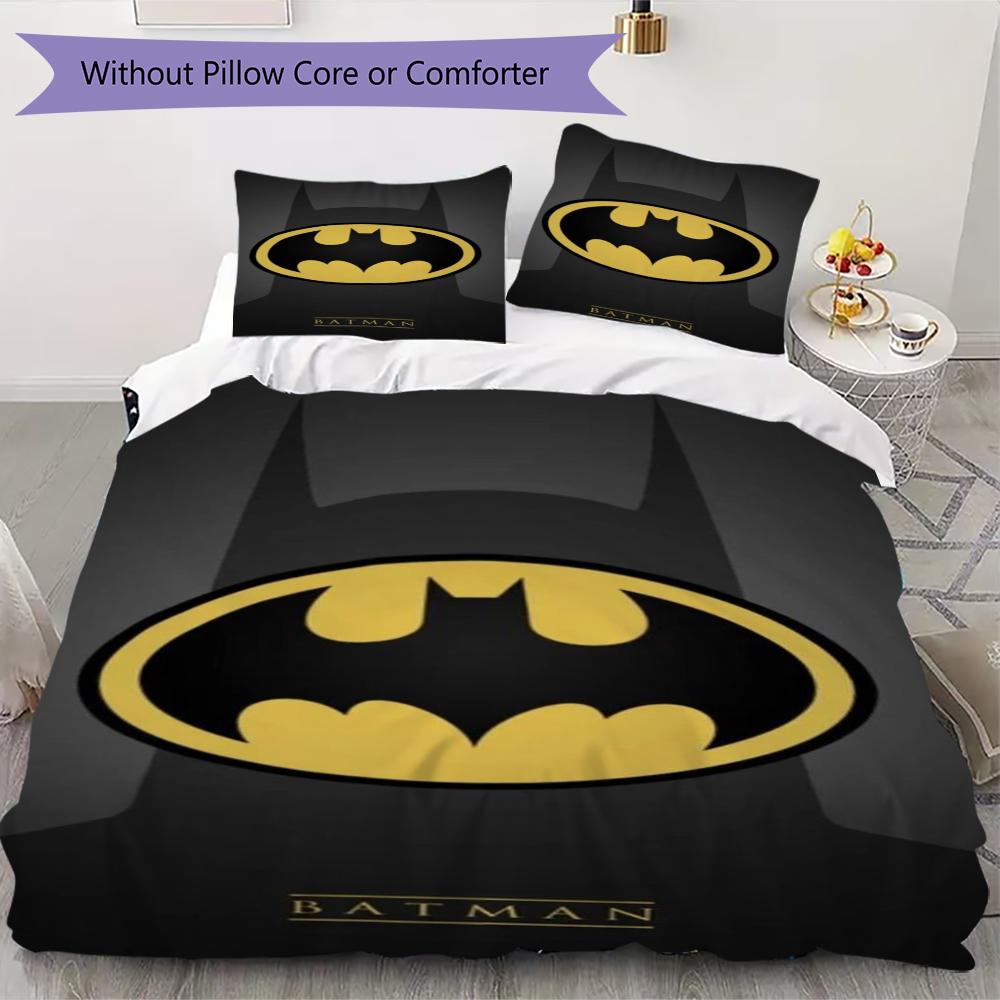 Dark Knight Gotham Bedding 1 Duvet Cover 2 Pillowcase Without Core Without Core Soft And Comfortable Duvet Cover And Pillowcase