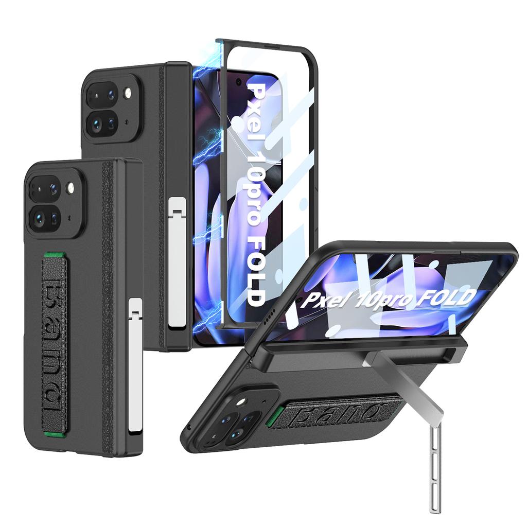 GKK Etui na Google Pixel 10 Pro Fold z paskiem na rękę, magnetyczna ochrona zawiasu, PC, szkło hartowane, obudowa telefonu