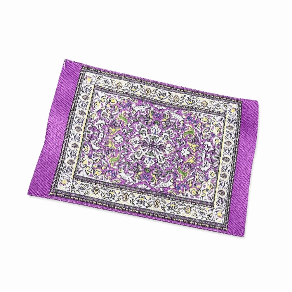 Floral Pattern Doll Dollhouse Rug Multicolor Miniature Weaving Mat Mini Floor Coverings Dollhouse