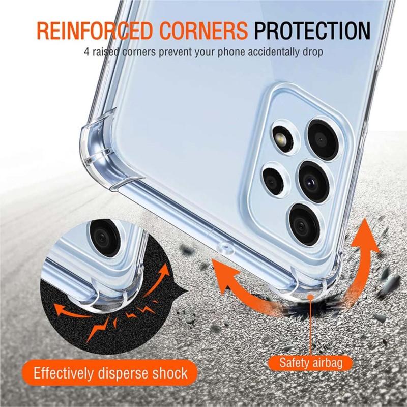 Plain AirBag Shockproof Clear Case for Samsung A52 A72 A12 A13 A23 A33 A53 A73 A04 A04S A14 A24 A34 A54 A22 A32 5G Cover