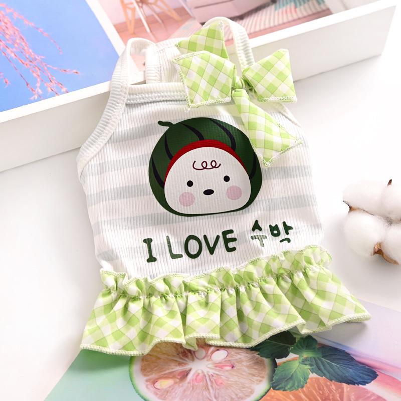 

Домашняя кошка Йоркширский чихуахуа Тедди VIP Одежда для собак Летние платья принцессы XL зелёный