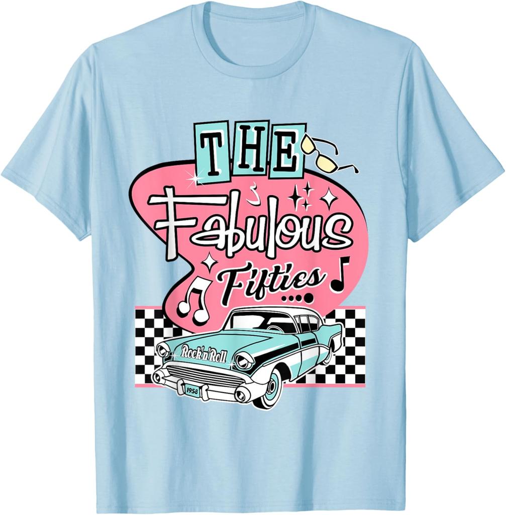 50er Rockabilly Vintage 1950er Kleidung Für Damen Herren Sock Hop T-Shirt