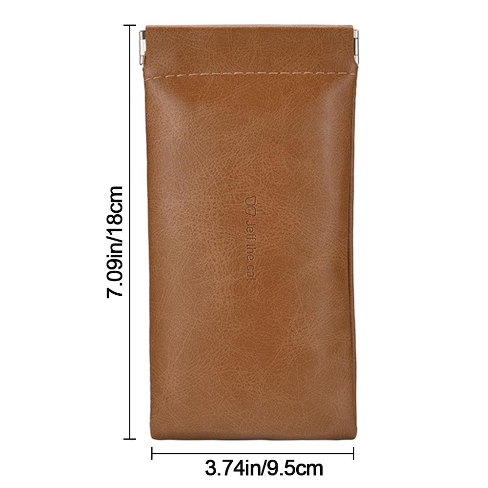 Weiches Leder Sonnenbrillenetui Einfache Wasserdichte Tasche Hülle Geschenke Aufbewahrungsbeutel für Brillen