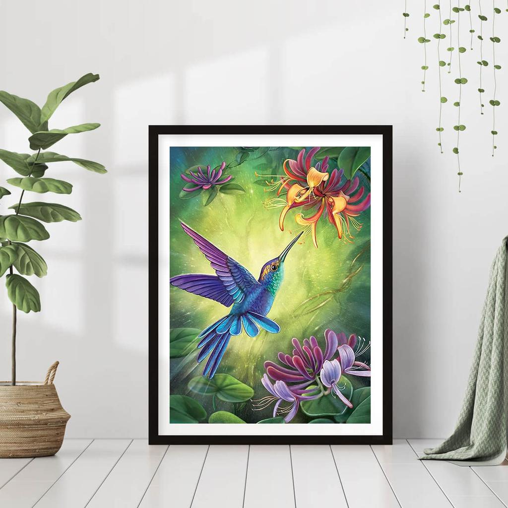 2-pack 5D Hummingbird Diamond Painting Kit, DIY Diamond Rhinestone Painting Kit för vuxna och nybörjare Diamond Arts Hantverk Heminredning Present