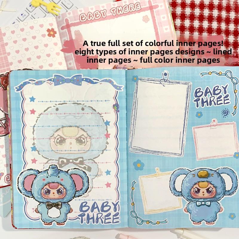 Color Page A5 Notebook Cute Cartoon Diary Office Leather Notepad Child Tide Play