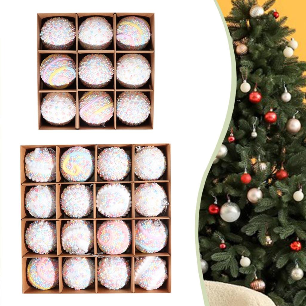 Christmas Balls Christmas Tree Baubles Shatterproof Foam with Hanging Hole Decorations for Thanksgiving New Year Anniversary