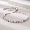 New 925 Sterling Silver Bracelet Personality Charm Simple Shiny Zircon Bracelet Birthday Gift for Women's Exquisite Jewelry